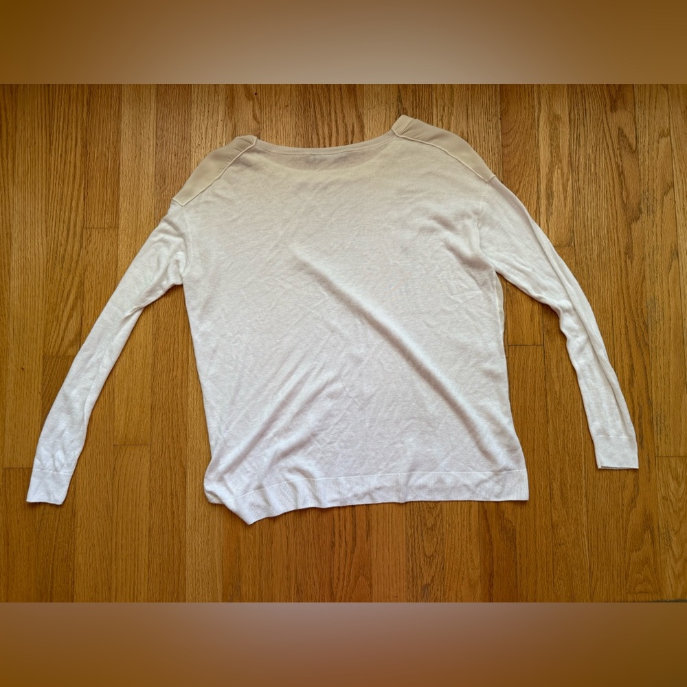 Vince Off-White Long Sleeve Top - Size Medium